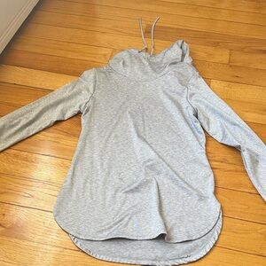 Reebok Women's Light Gray Hoodie Sweatshirt